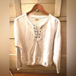 True Craft Cream long sleeve cotton top-lg.